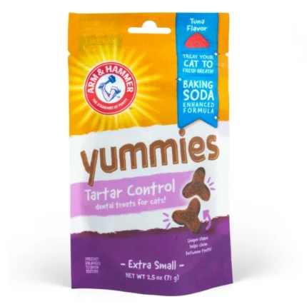 Arm & Hammer Yummies Tartar Control Extra Small Tuna Flavor Cat Dental Treats, 2.5-oz bag